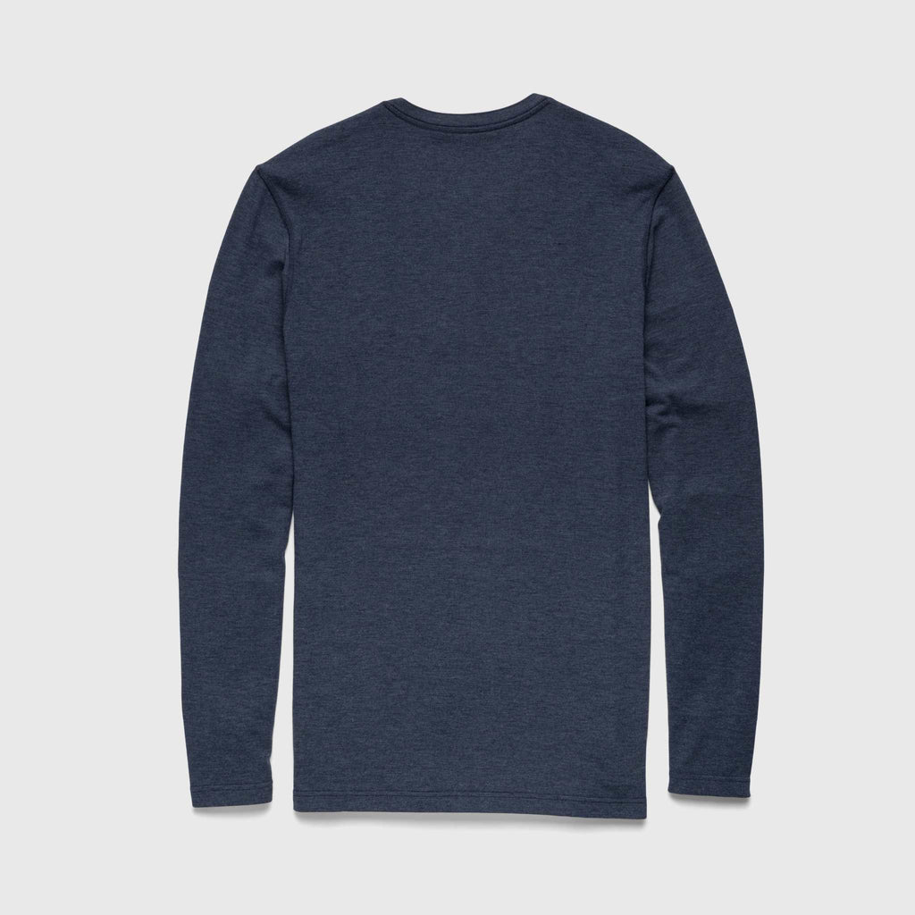Sean Ultra Soft Classic Henley - Navy Heather