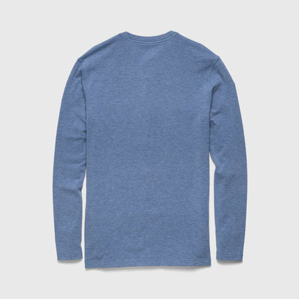 Sean Ultra Soft Classic Henley - Blue Heather