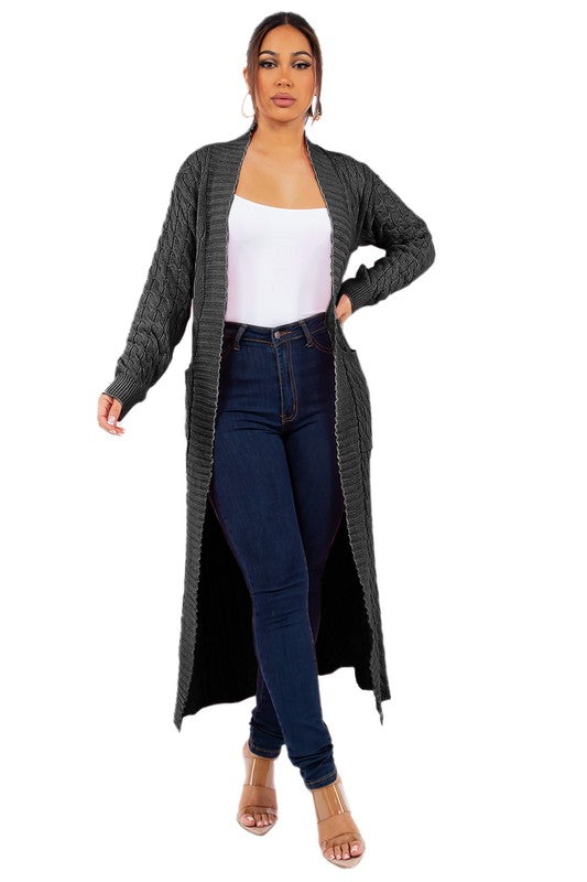 WOMEN FASHION LONG MAXI SWEATER CARDIGAN