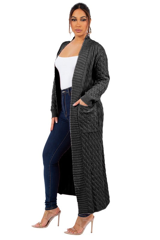 WOMEN FASHION LONG MAXI SWEATER CARDIGAN