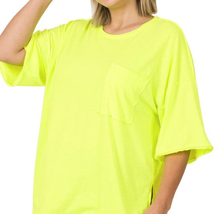 Plus Row Edge High-Low Hem Box Top