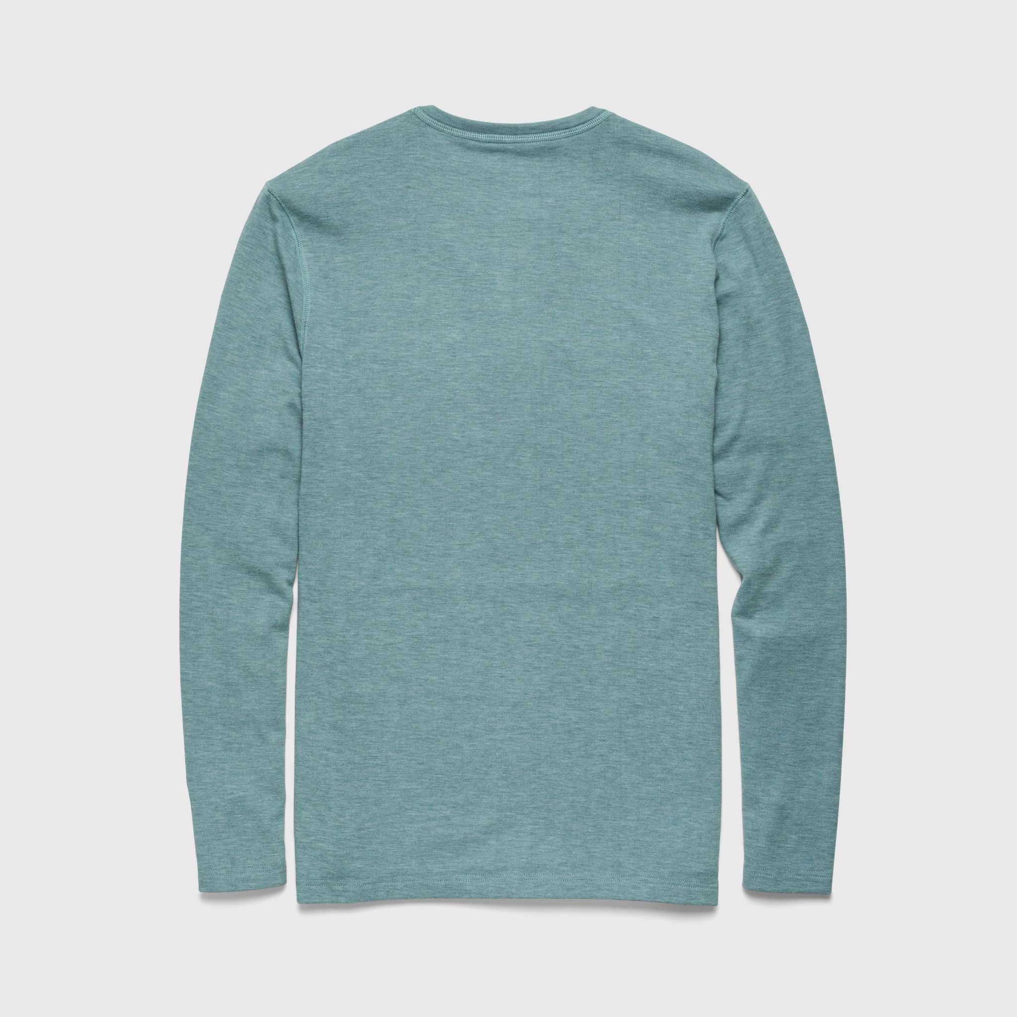 Sean Ultra Soft Classic Henley - Aqua Heather