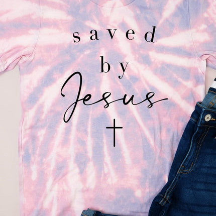 Saved By Jesus Bleached Tee