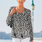 Black & White Floral / M