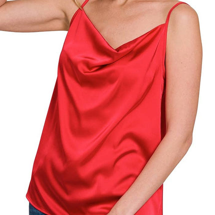Satin Burgandy cami top