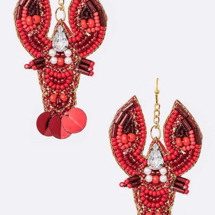Beading Iconic Crawfish Earrings