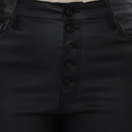 Plus High Rise Coated Ankle Skinny Jeans