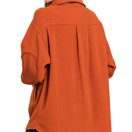 Oversized Basic Fleece Shacket