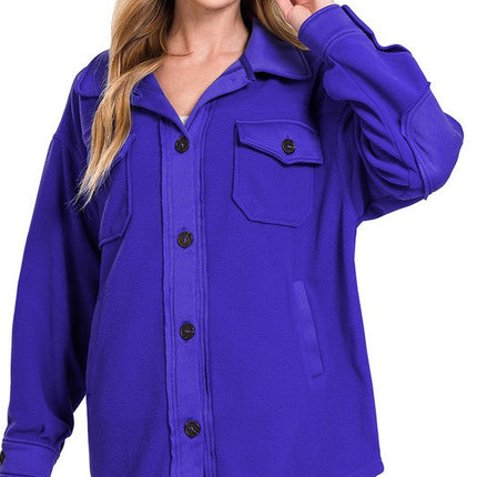 Oversized Basic Fleece Shacket