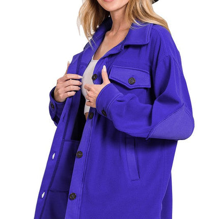 Oversized Basic Fleece Shacket