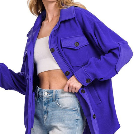 Oversized Basic Fleece Shacket