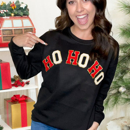 Ho Ho Ho Chenille Sweatshirt