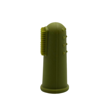 Finger Toothbrushes // Mustard & Army Green