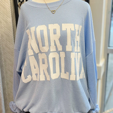 North Carolina Blue Oversized Sweatshirt