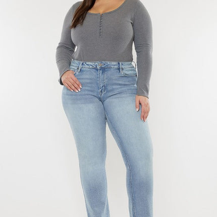 Plus Mid Rise Y2K Medium Wash Bootcut Jeans