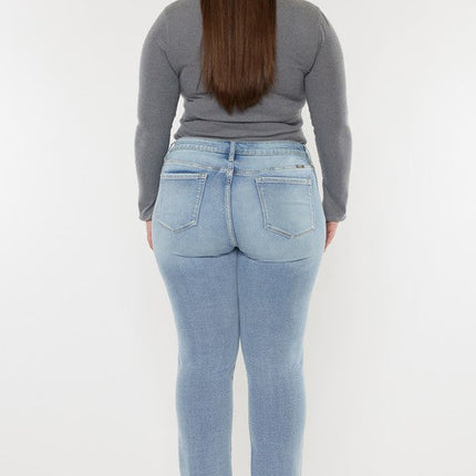 Plus Mid Rise Y2K Medium Wash Bootcut Jeans