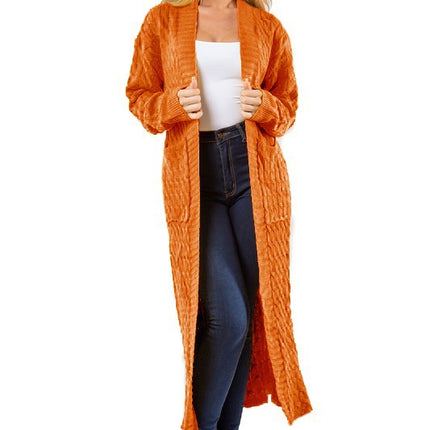 WOMEN FASHION LONG MAXI SWEATER CARDIGAN