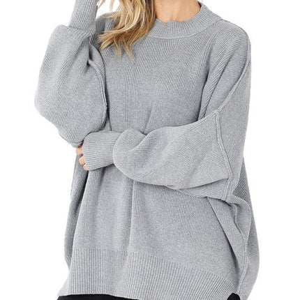 Side Slit Oversized Sweater