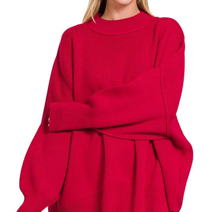 Side Slit Oversized Sweater