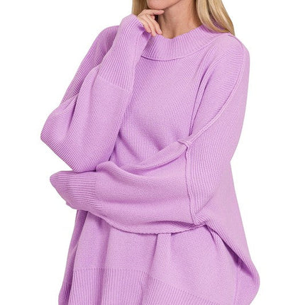 Side Slit Oversized Sweater
