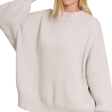 Side Slit Oversized Sweater