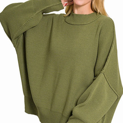 Side Slit Oversized Sweater