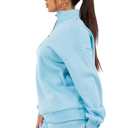 WOMEN FASHION SWEATSHIRT AND SHORT SET
