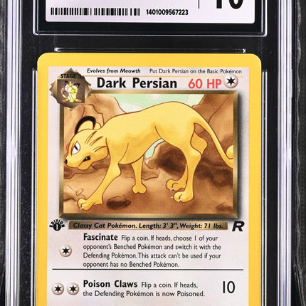 2000 Team Rocket - 1st Edition #42/82 Dark Persian CGC 10