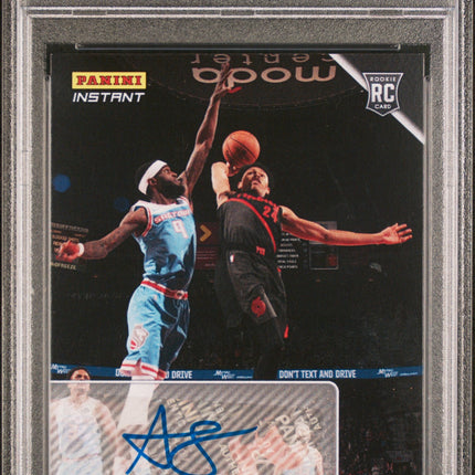 2018 Panini Instant #135 Anfernee Simons Autograph-Black 1/1 PSA 8