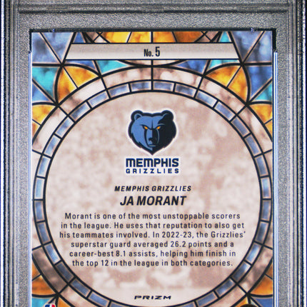 2022 Panini Mosaic Stained Glass #5 Ja Morant PSA 10