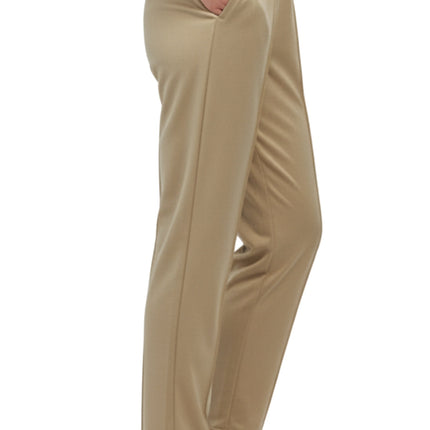 Womens Classic Poly Knit Pants - Pull On Slacks with Elastic Waist