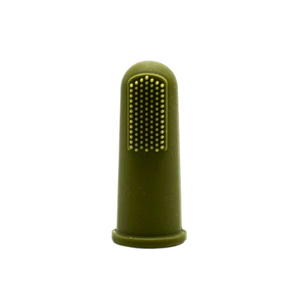 Finger Toothbrushes // Mustard & Army Green