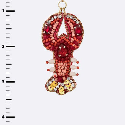 Iconic Crawfish Beaded Drop Earrings