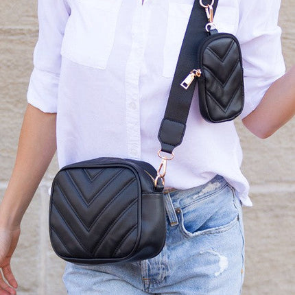 Elsie Quilted Crossbody Plus Mini Case Coin Purse