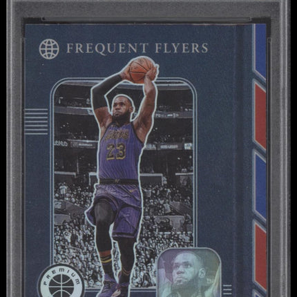 2019 Panini Hoops Premium Stock #15 Lebron James Frequent Flyers-Holo PSA 10