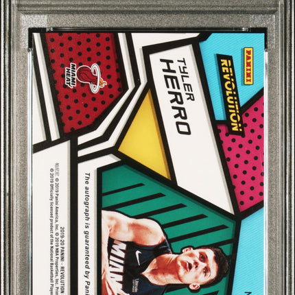 2019 Panini Revolution Rookie Auto #THR Tyler Herro Rookie Autographs PSA 9