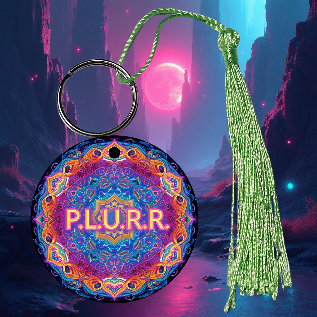 PLURR Aluminum Keychain for Raves and Festivals