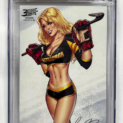 Red Agent #5 CGC SS 9.6 Chatzoudis Variant Zenescope Pittsburgh Penguins Rivers