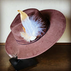 White Turquoise and Gold/White Feather