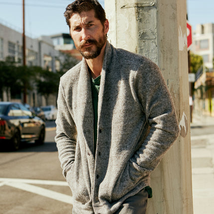 Men's Soft Knit Melange Cardigan Sweater