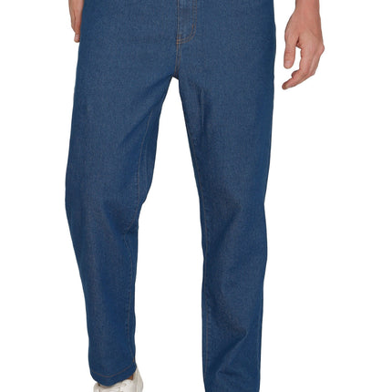 Men's Casual Elastic Waist Denim & Twill Pull on Jeans Pants