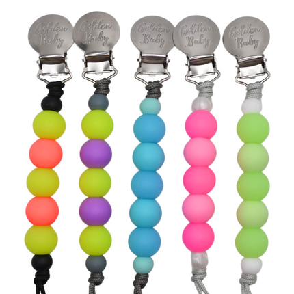 Glow in the Dark Pacifier Clip // Pink