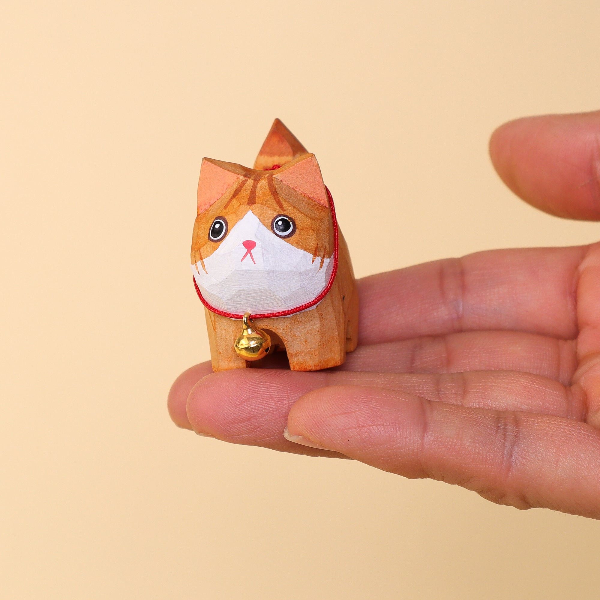 Hand-Carved Wooden Cats, Personalized Gift for Cat Lovers