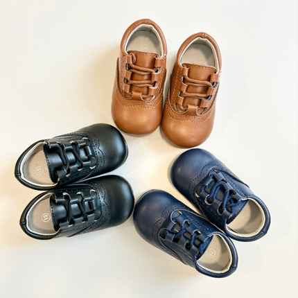 Alfie Lace-up Dress Shoe for Kids, Wide Toe Box