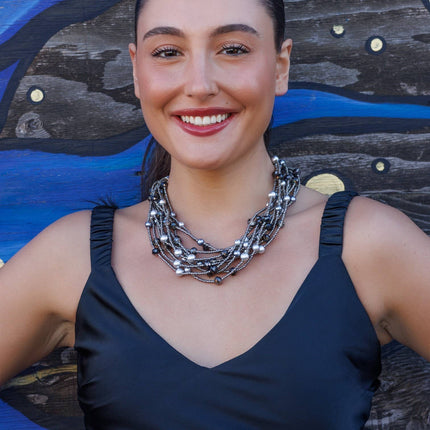Hematite Seed Bead Necklace
