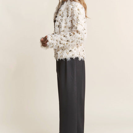 Fuzzy Sequins Jacket