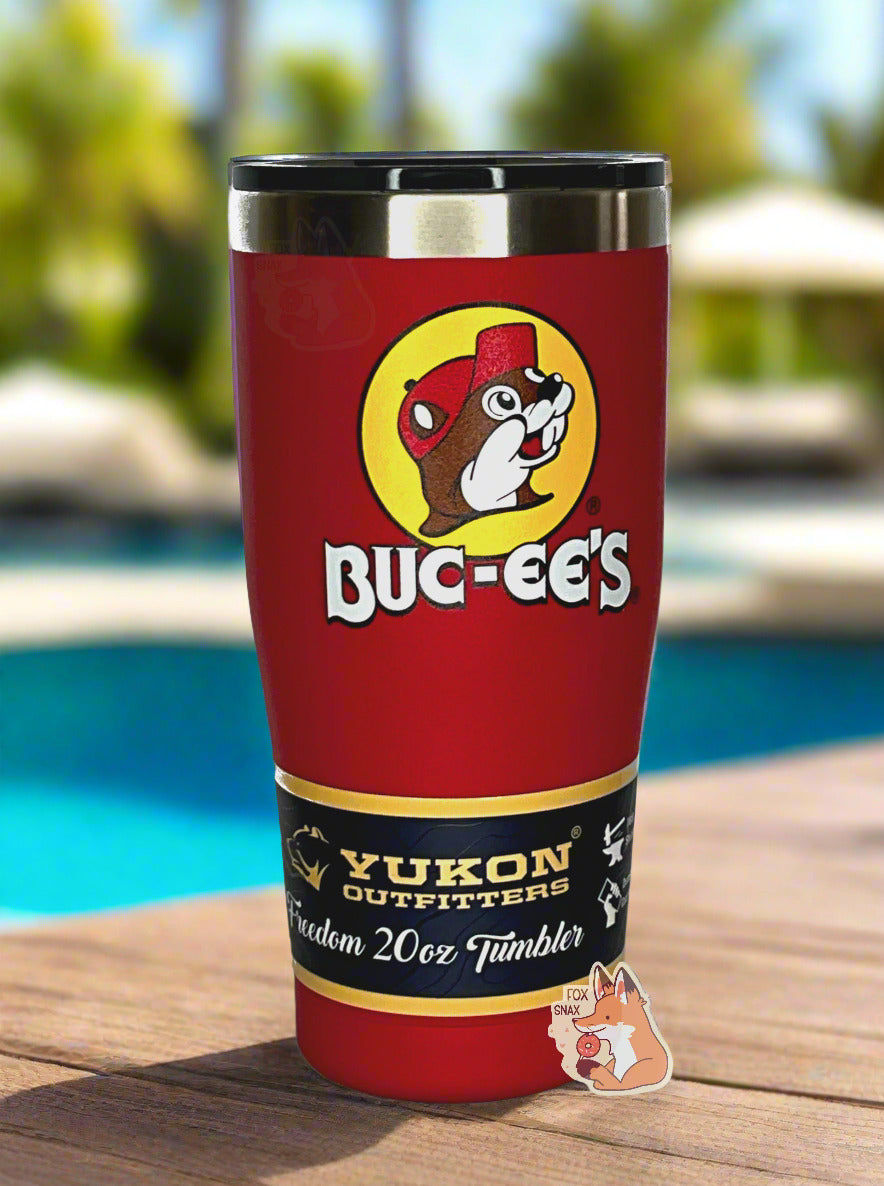 Buc-ee's Yukon Outfitters Red 20oz Tumbler