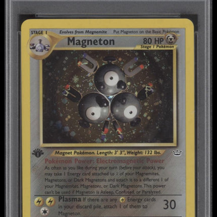 Magneton-Holo 2001 Pokemon Neo Revelation 1st Edition #10 1st Edition PSA 8