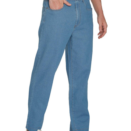 Men's Casual Elastic Waist Denim & Twill Pull on Jeans Pants