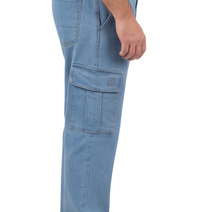 Men’s Double Cargo Pocket Pull-On Jeans – Rugged Cargo Pants in Cotton Blend Fabric